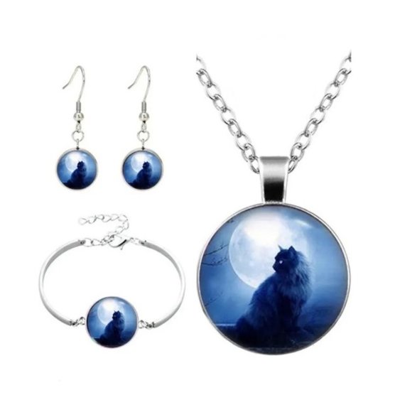 Kitty in the Mist - Jewelry Set - Picture 1 of 3